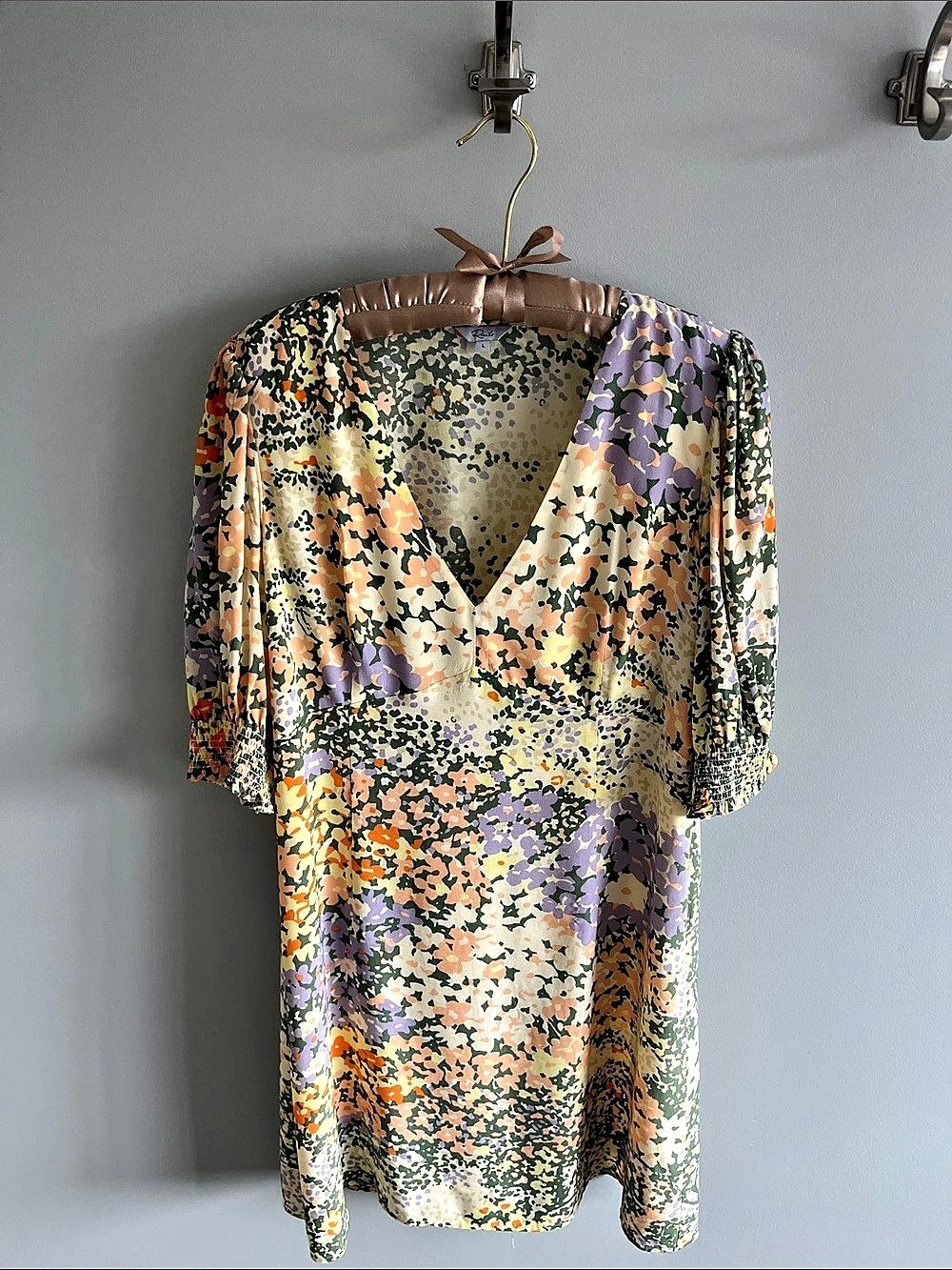 Rails Shelley Dress - Multi Wildflower Green & Purple Large